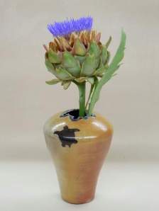 Artichoke flower in Turtle Vase
